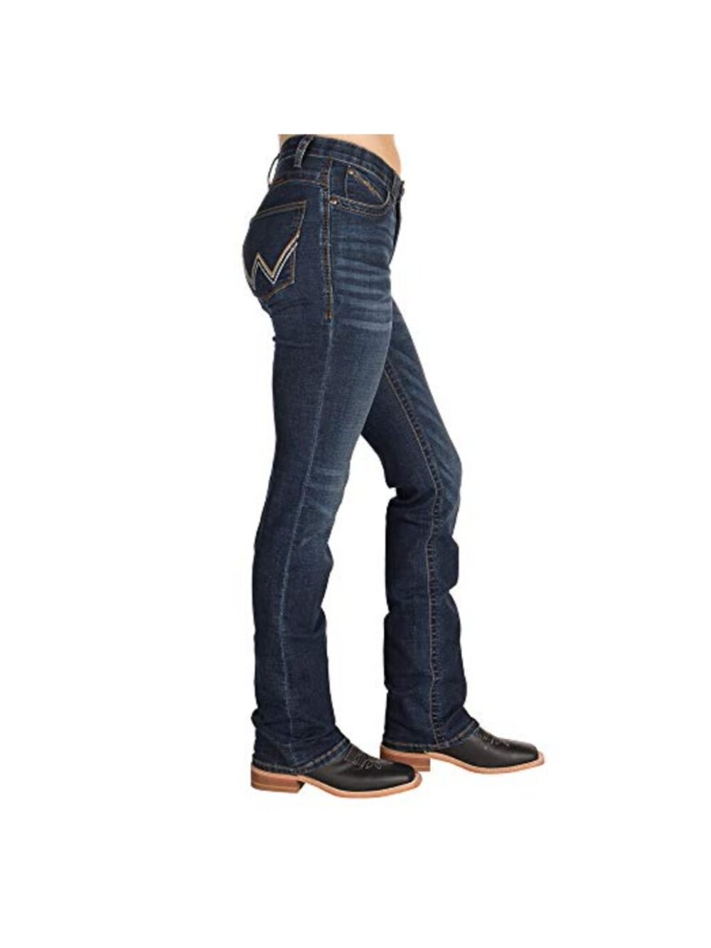 Wrangler Mid Rise Stretch Boot Cut Riding Jeans Bootcut Western - Picture 3 of 4